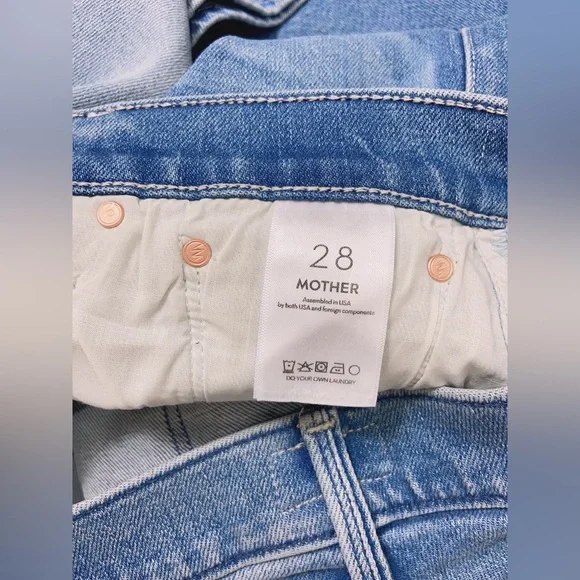 NWT Mother The Dodger Flood In Denim-Medium In Mediterranean Muse